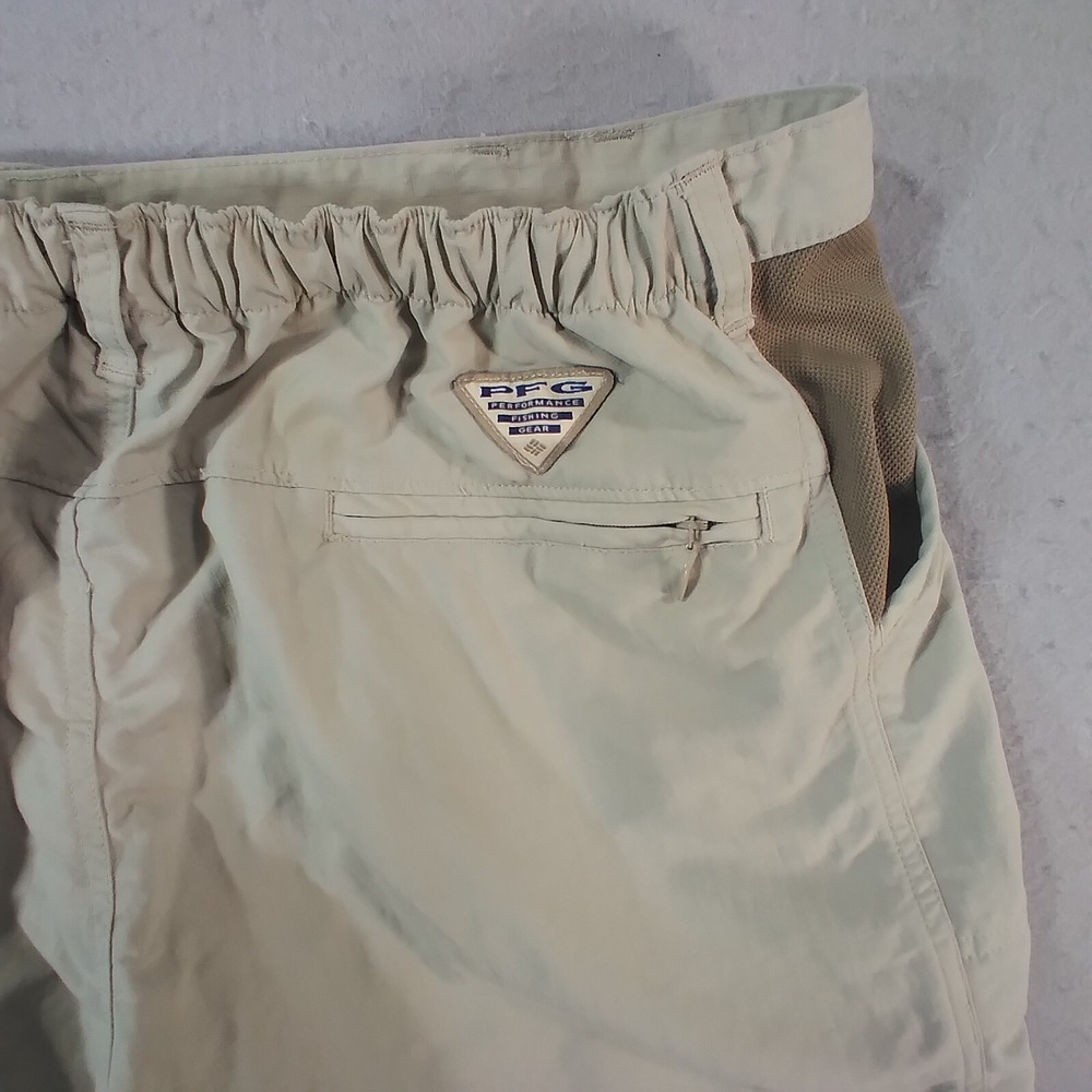 Columbia PFG cargo hiking shorts men's XL extra large tan comfort waist outdoor - Picture 14 of 16